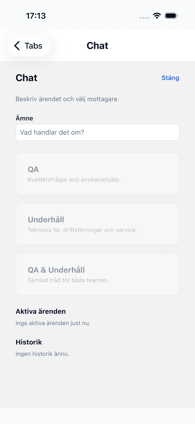 Flow chatt – inbyggd kommunikation