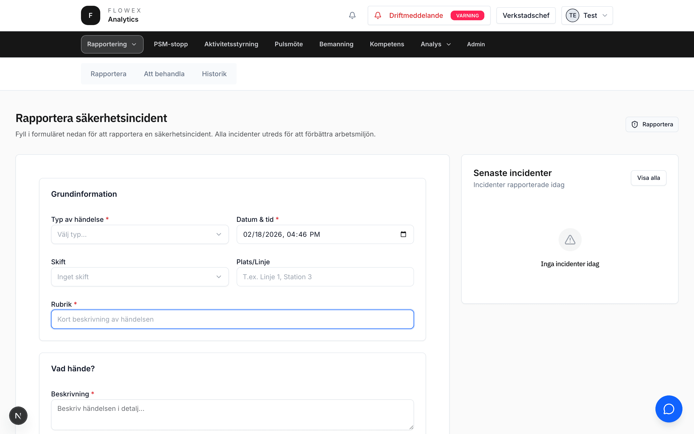 Flow Säkerhet – incidenthantering